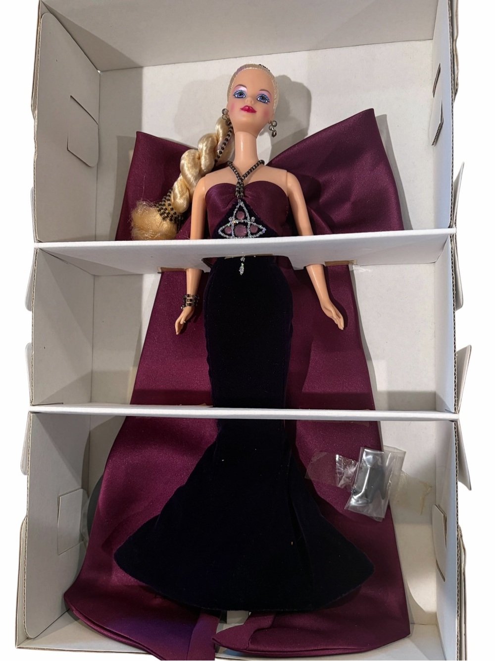 1996 Bob Mackie Amethyst Aura Barbie Doll NRFB Jewel Essence #15522 Complete